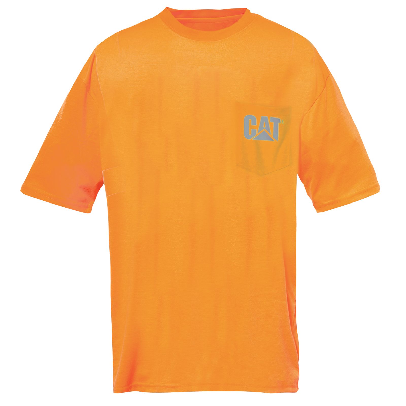 Men's Caterpillar Hi-vis Trademark Pocket T-Shirts Orange Ireland VYCR34650